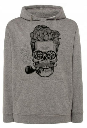 Bluza fajny nadruk Czaszka z Fajką r.XL