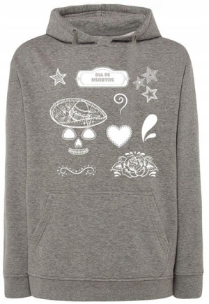 Bluza fajny nadruk Dia de Muertos CZASZKA r.XL