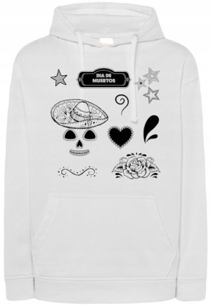 Bluza fajny nadruk Dia de Muertos CZASZKA r.XS