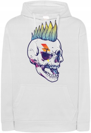 Bluza kolorowy nadruk Czaszka Irokez r.L