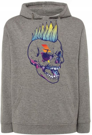 Bluza kolorowy nadruk Czaszka Irokez r.M
