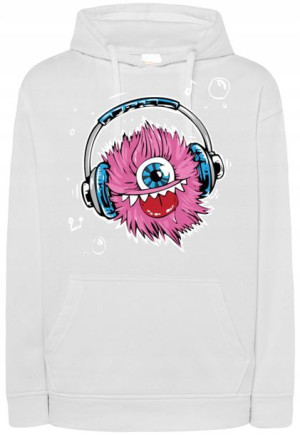 Bluza kolorowy nadruk zabawny Potwór r.3XL