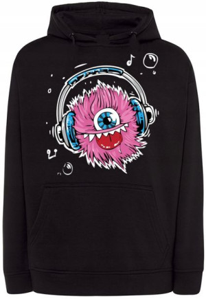 Bluza kolorowy nadruk zabawny Potwór r.XXL