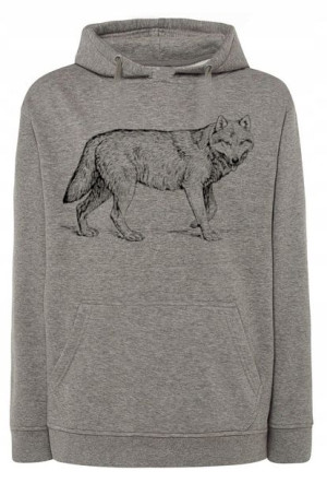 Bluza męska fajny duży nadruk WILK r.M