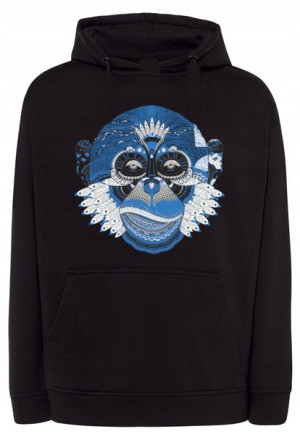 Bluza męska fajny kolorowy nadruk MAŁPA r.XL