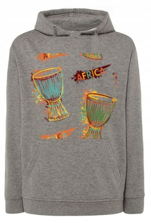 Bluza męska fajny nadruk bębenki Afryka r.S