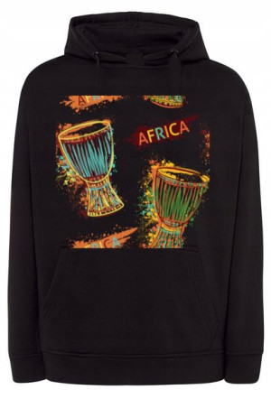Bluza męska fajny nadruk bębenki Afryka r.XS
