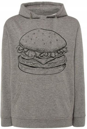 Bluza męska fajny nadruk BURGER r.XS