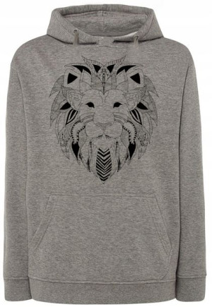 Bluza męska fajny nadruk głowa LEW r.M