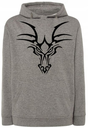 Bluza męska fajny nadruk głowa SMOK r.S