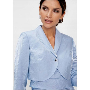 Bonprix Błękitne Błyszczące Krótkie Eleganckie Bolerko 3/4 44-46 951566
