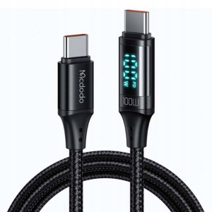 McDodo Kabel przewód USB-C PD QC LED 100W 1,2m