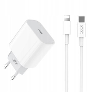 XO Ładowarka sieciowa USB-C 20W + kabel Lightning