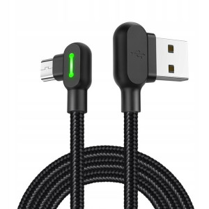 Mcdodo Kabel kątowy QC micro USB LED 2A 1,8m