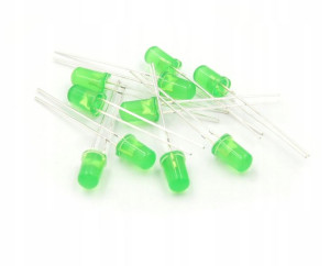 10 x Dioda LED 5mm dyfuzyjna 10szt Arduino Zielona