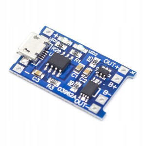 TP4056 ładowarka baterii litowych Li-Pol micro USB