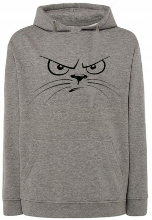 Bluza męska fajny nadruk Kreskówkowy KOT r.5XL