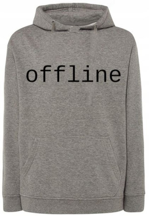 Bluza męska fajny nadruk napis OFFLINE r.L