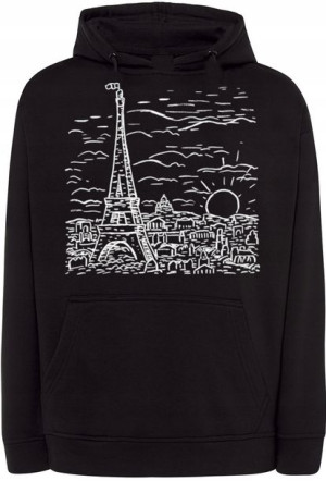 Bluza męska fajny nadruk Wieża Eiffla r.XS