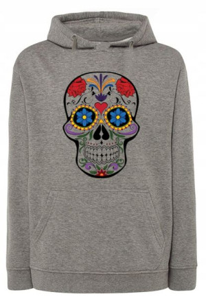 Bluza męska kolorowy nadruk CZASZKA r.3XL