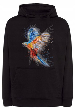 Bluza męska kolorowy nadruk ptak PAPUGA r.4XL