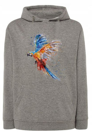 Bluza męska kolorowy nadruk ptak PAPUGA r.S