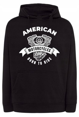 Bluza męska motocyklowy nadruk Born to RIDE r.4XL