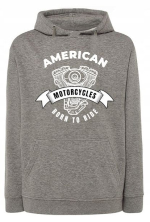 Bluza męska motocyklowy nadruk Born to RIDE r.S