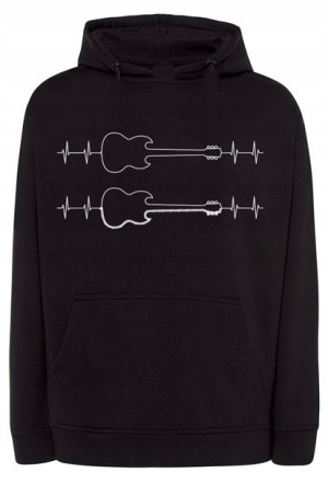 Bluza męska MUZYCZNY nadruk GITARA EKG r.XL