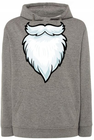 Bluza męska nadruk Broda Mikołaja r.XS