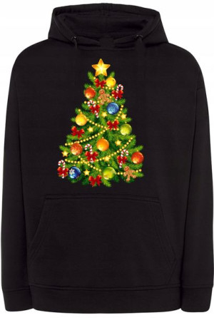 Bluza męska nadruk Choinka r.5XL