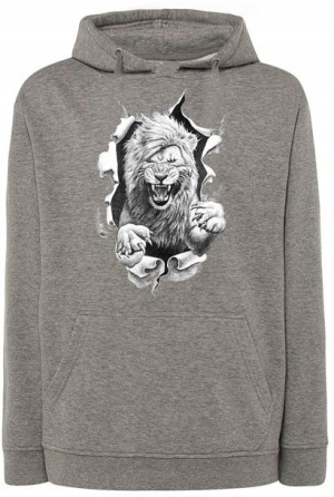 Bluza męska nadruk Dziki Lew r.S