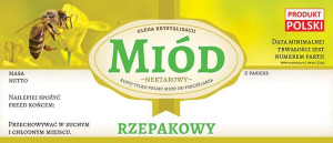Paczka etykiet na miód rzepakowy (100szt) - wzór E1253