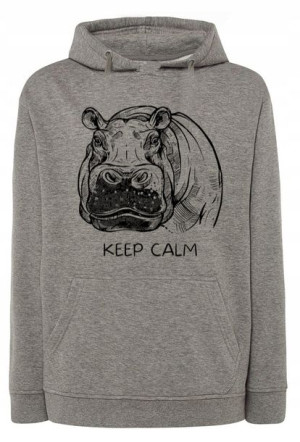 Bluza męska nadruk hipopotam KEEP CALM r.L