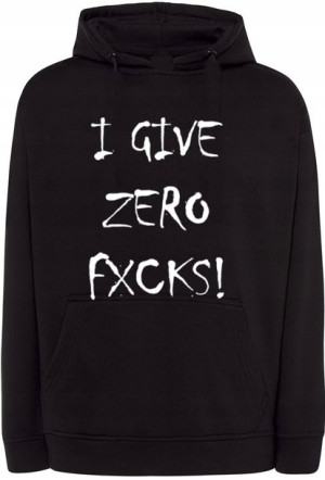Bluza męska nadruk I GIVE ZERO FXCKS r.4XL
