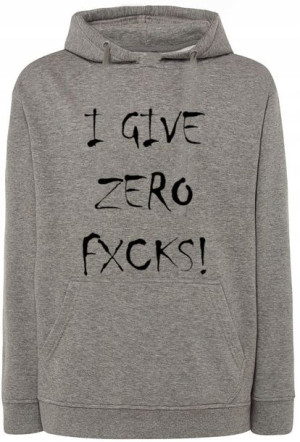 Bluza męska nadruk I GIVE ZERO FXCKS r.5XL