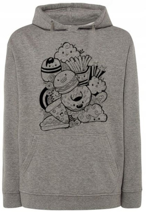 Bluza męska nadruk Jedzenie FAST FOOD r.S