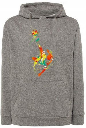 Bluza męska nadruk Kolorowy Piłkarz r.5XL