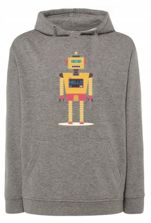 Bluza męska nadruk kolorowy ROBOT r.3XL