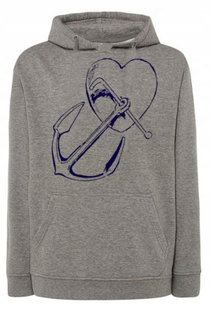 Bluza męska nadruk KOTWICA SERCE r.3XL