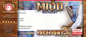 Paczka etykiet na miód faceliowy (100szt) - wzór E1289