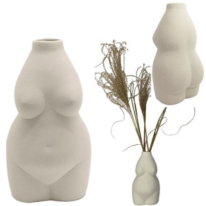 Wazon ciało kobieta ceramiczny beżowy nowoczesny