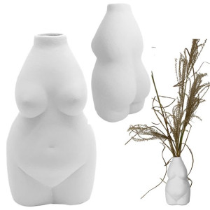 Wazon ciało kobiety ceramiczny biały ciało ludzkie