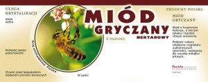 Paczka dużych etykiet na miód gryczany (100szt) - wzór E102