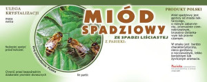 Paczka dużych etykiet na miód ze spadzi liściastej (100szt) - wzór E109