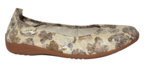 Wygodne baleriny Josef Seibel 74801-372 beżowe kwiaty r39