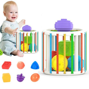 Elastyczna Kostka Sensoryczna Sorter dla Dzieci Kolorowe Kształty 7el.