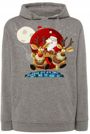 Bluza męska nadruk Mikołaj r.4XL