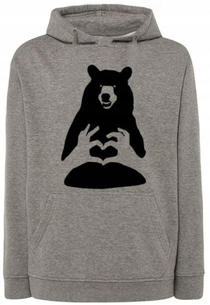 Bluza męska nadruk Niedźwiedź LOVE MIŚ r.XL
