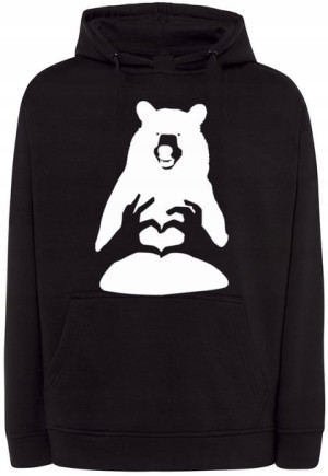 Bluza męska nadruk Niedźwiedź LOVE MIŚ r.XS